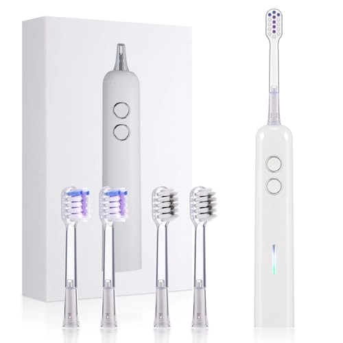 Sweeping Vibrating Electric Toothbrush - 4 Brush Heads 60 Days 3 Modes