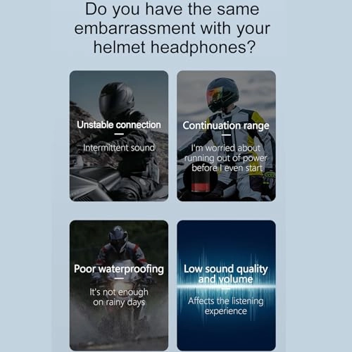 Motorcycle Helmet Bluetooth Headset - Bluetooth 5.3 IPX6 32H