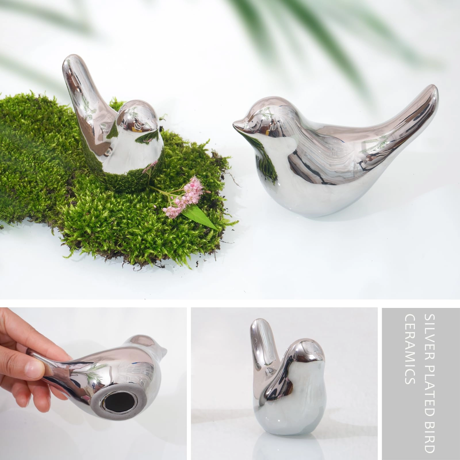 White Birds Statues - Ceramic