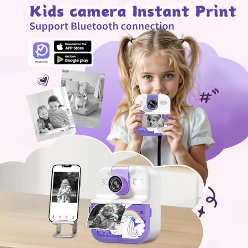 Kids Camera - Instant Print Pink