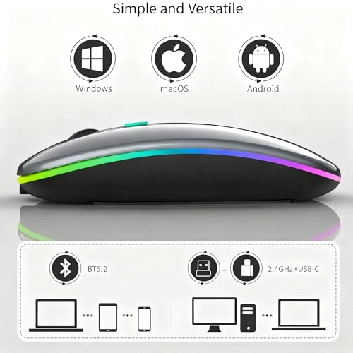 Vertical Ergonomic Optical Mouse - Bluetooth Wi-Fi
