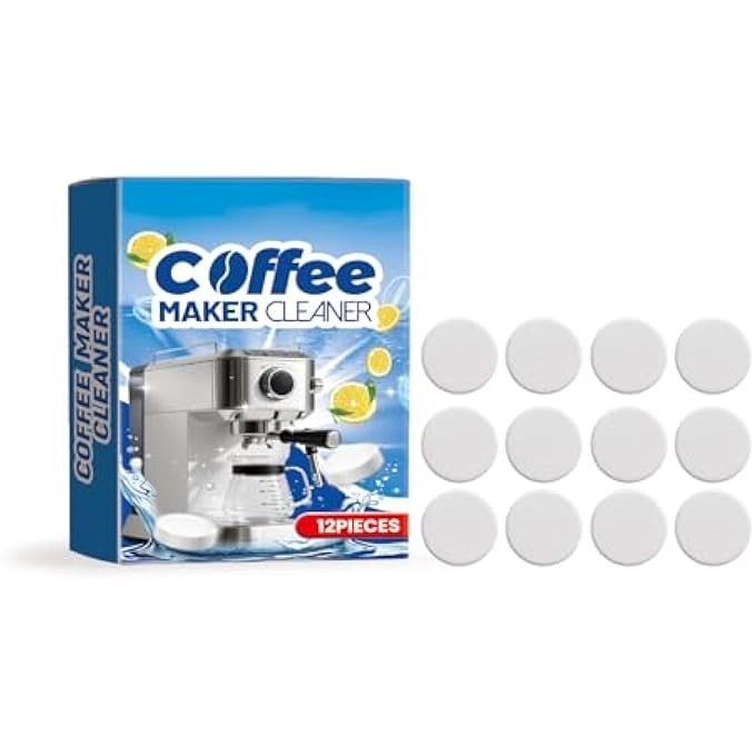 NALACAL Coffee Machine Cleaner Descaler Tablets - 12Pcs Compatible With NespreSso KeuRig NinJa DelonGhi MieLe