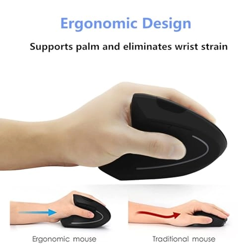 Left Handed Vertical Mouse - USB