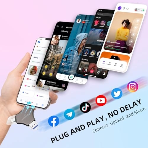 USB 3.0 Flash Drive - USB/Lightning/Type C 256GB