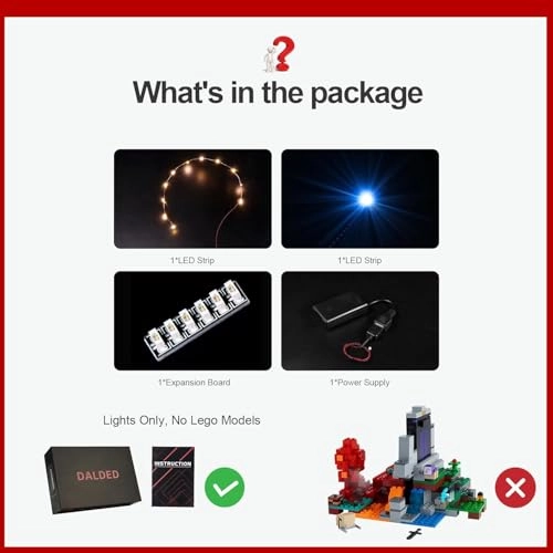 LED Light Kit for LEGO The Ruined Portal 21172