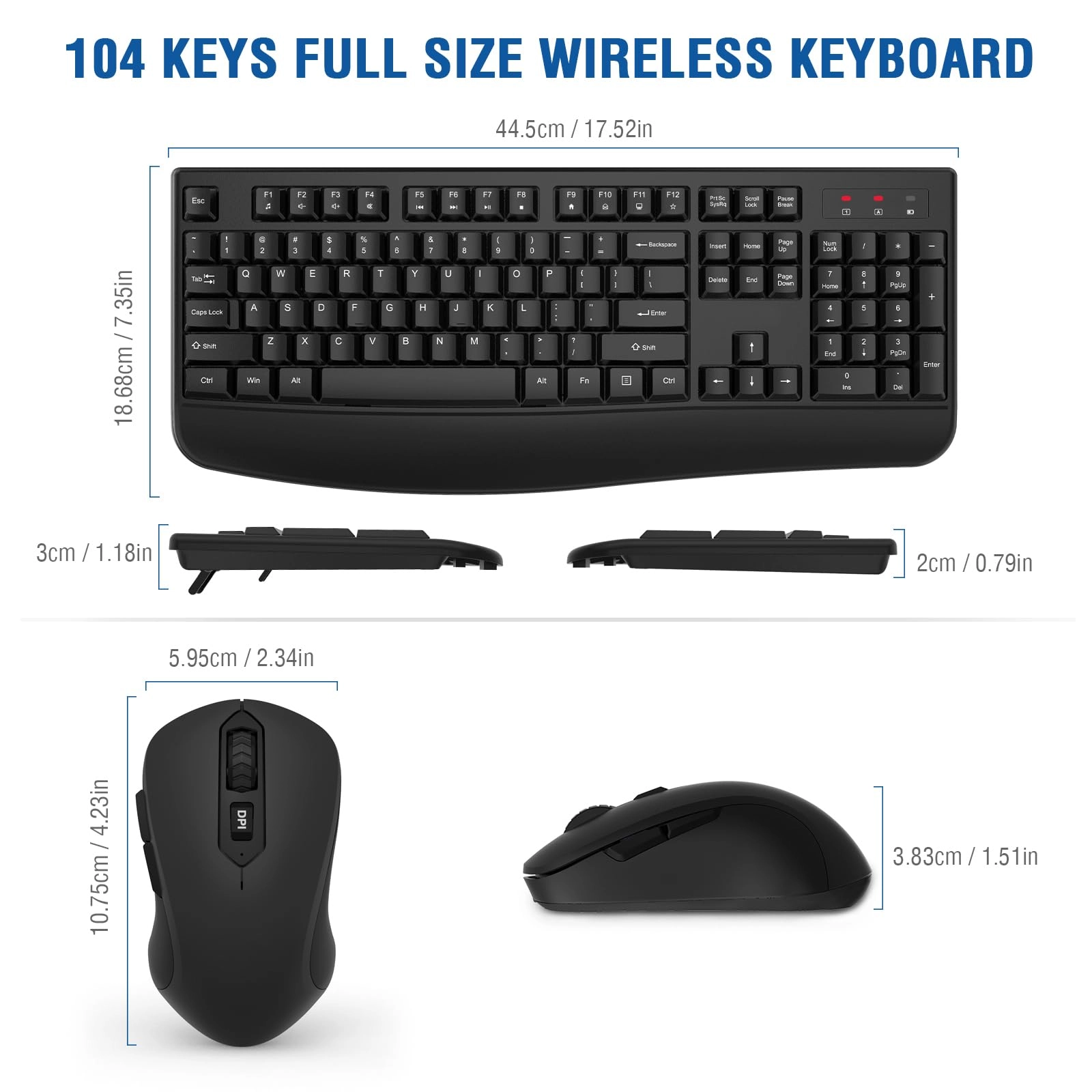 Keyboard and Mouse Combo - QWERTY Wireless