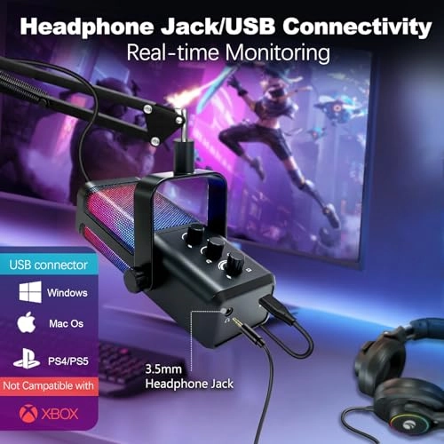 HJM905B USB+3.5mm-Mini-Jack Microphone
