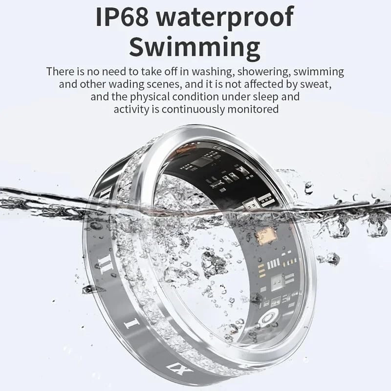 Smart Ring - IP68 Waterproof Heart Rate Blood Oxygen