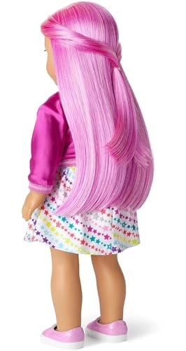 American Girl Truly Me - 18-inch Light-to-Medium Skin with Warm Undertones Magenta Hair Light Blue Eyes Ages 6+
