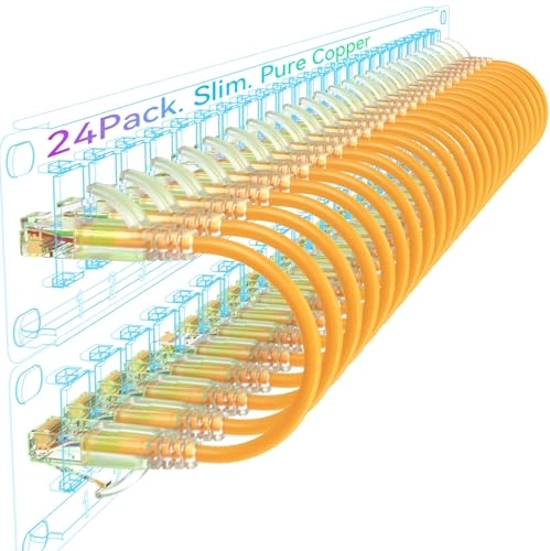 Sokqovt Cat6a Slim Ethernet Patch Cable - 05ft Pack