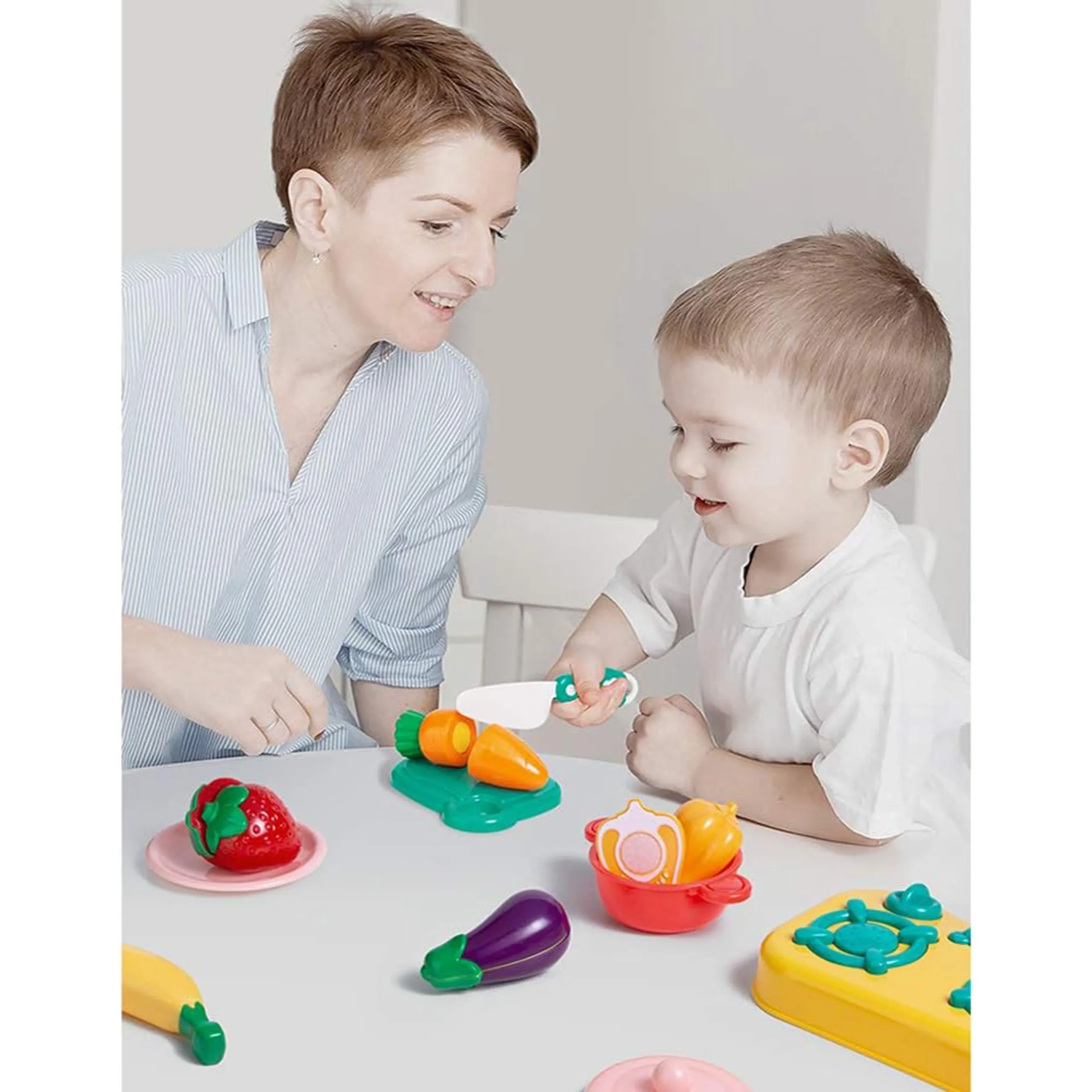 Wooden Fruits & Vegetables Basket Toy Set (5551007-MSN17067)