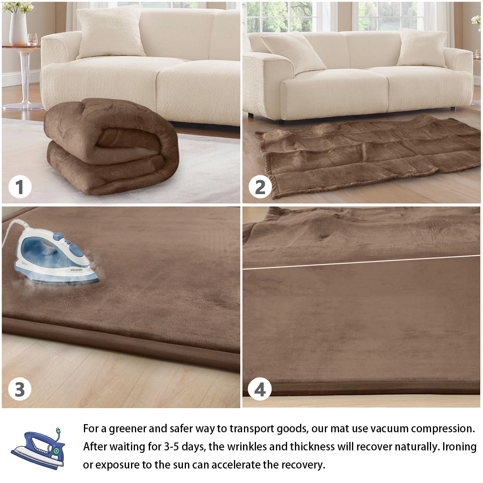 Baby Play Mat - 71"x79" Memory Foam