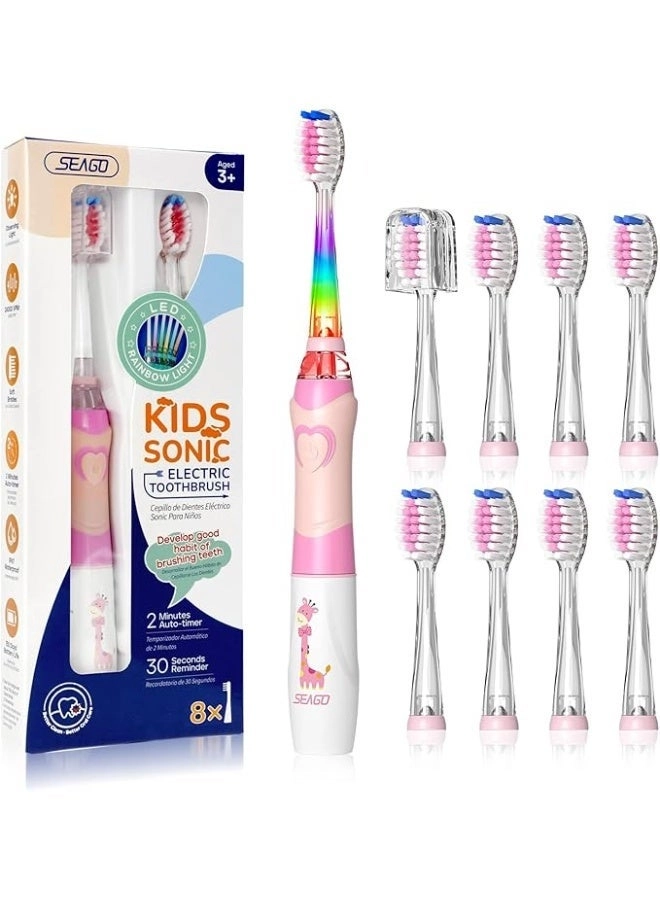 SG-2159 - 8 Soft Toothbrush Heads LED Light 2-Minute Timer