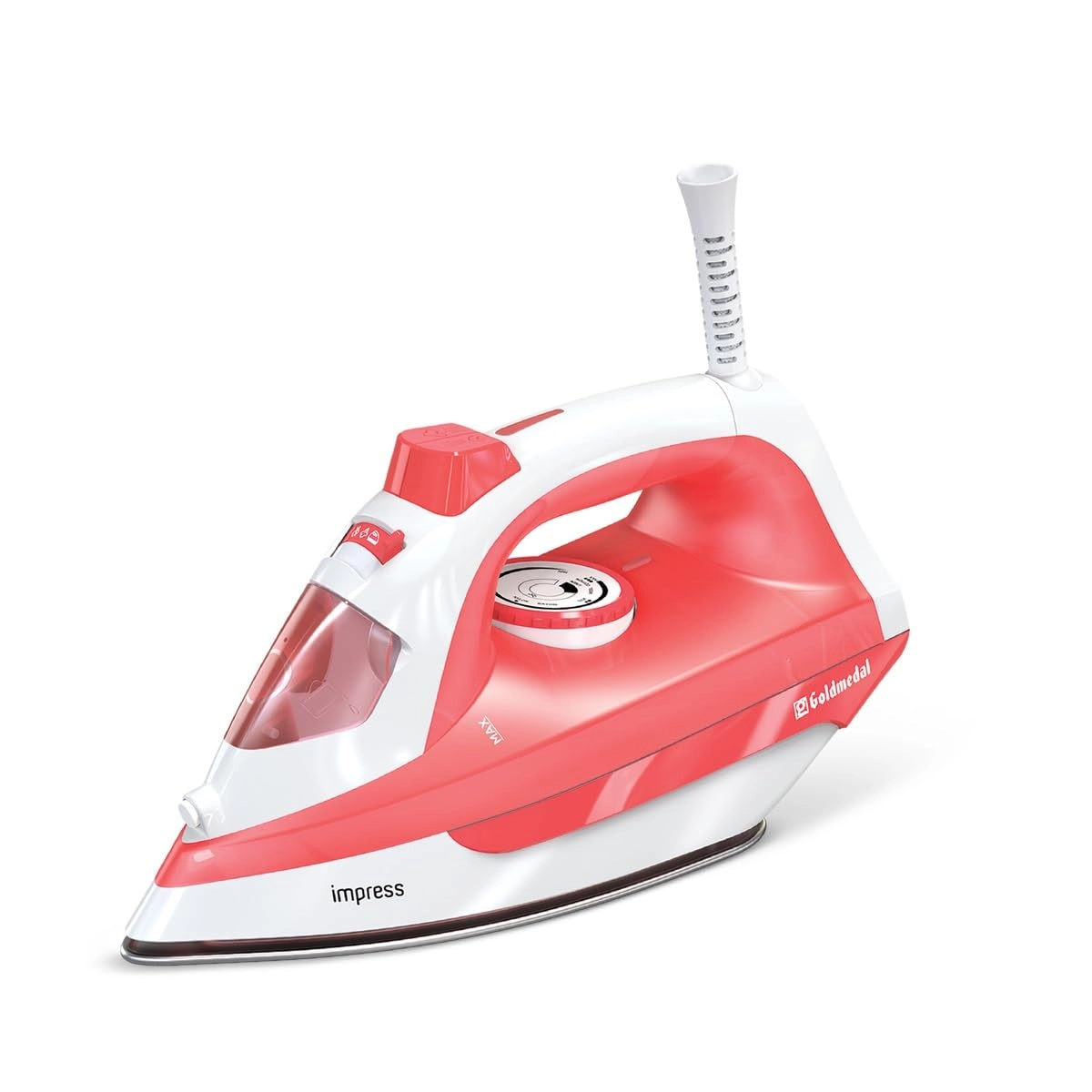 Goldmedal Electricals Pvt Ltd, A/303, Kemp Plaza, Off Link Road, Mindspace, Chincholi bandar, Malad (W), Mumbai - 400064, Maharashtra, India Impress - 1600W Steam Iron Orange