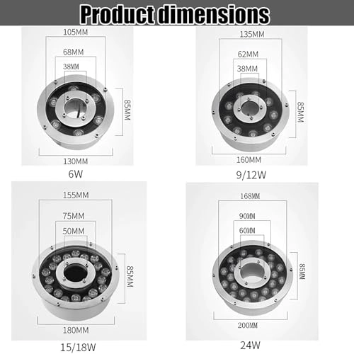 Led Ring Fountain Light - Low Voltage RGB IP68