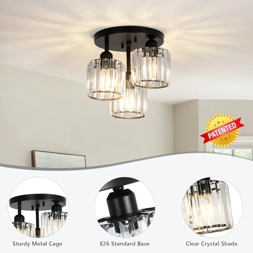 Modern Crystal Ceiling Lights - Dimmable