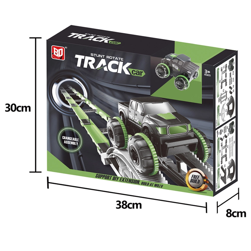 Stunt Roll-Over Rail Car - 54 pieces