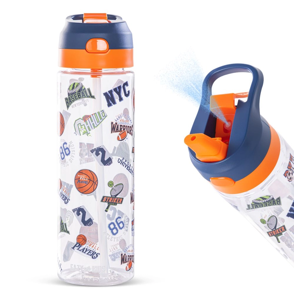 Eazy Kids Basket Ball Water Bottle - Spray Tritan 750 ml