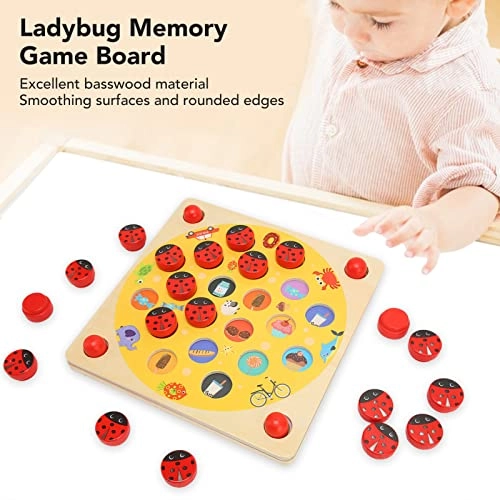 Ladybug Memory Game - 20pcs Basswood