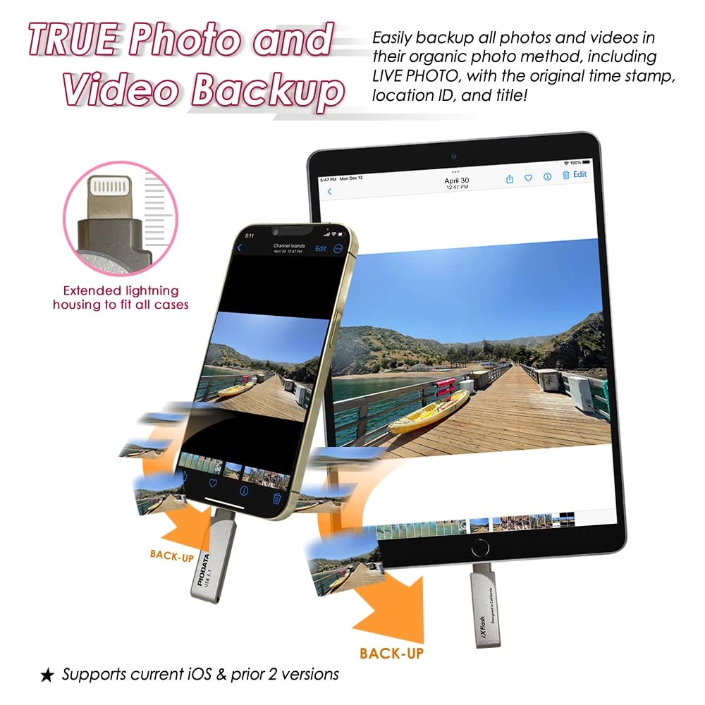 iXflash - USB 3.0 Lightning USB Type C 128GB