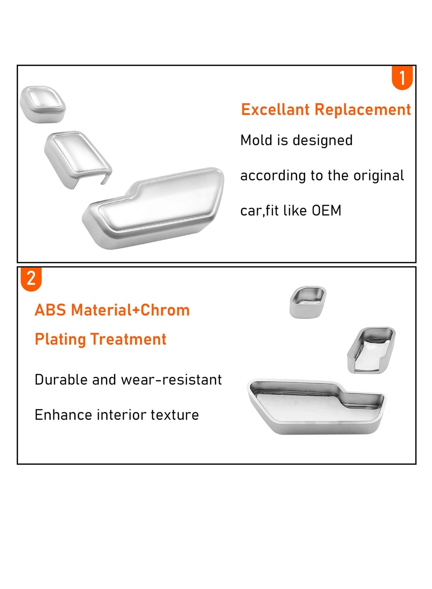 Door Seat Adjust Button Cover - Mercedes Benz B-Class W246 / C-Class W204 E-Class W212 ML W166 CLA W117 GLK X204 GL X166 CLS W218