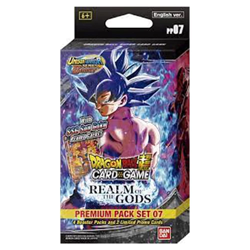Bandai Dragon Ball Super Unison Warrior Series 7 Realm of The Gods Premium Pack Set - 4pcs 12 cards per pack