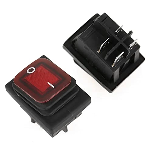 GLOGLOW 4 Pin 2 Position ON-OFF Rocker Switch - 4 pcs