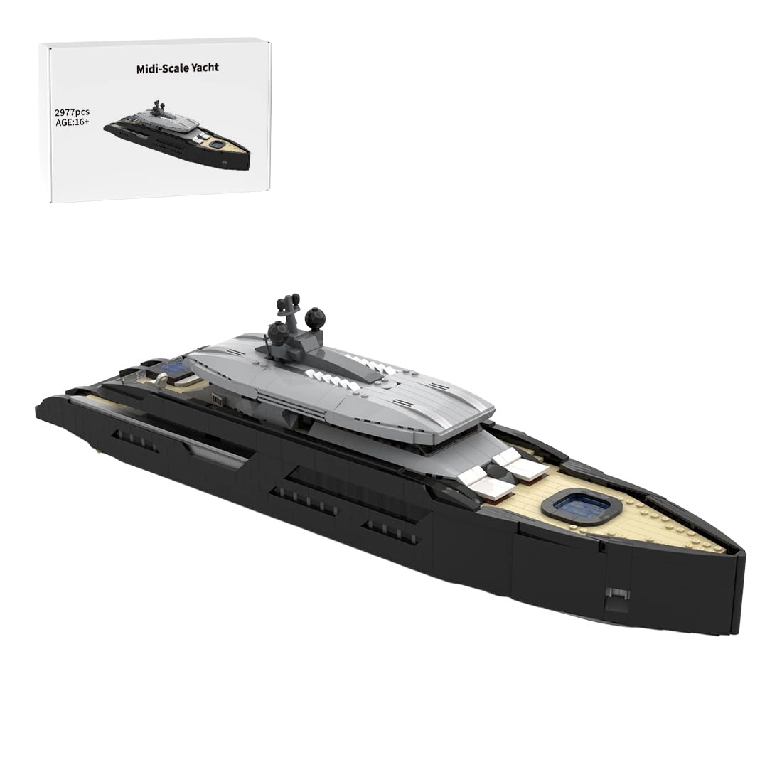 Thinkizen Yacht Construction Kit - 1:80 Plastic DIY Assembly Puzzle Toy