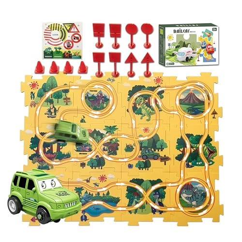 Puzzle Track Car Play Set (LHB004-GDC25)