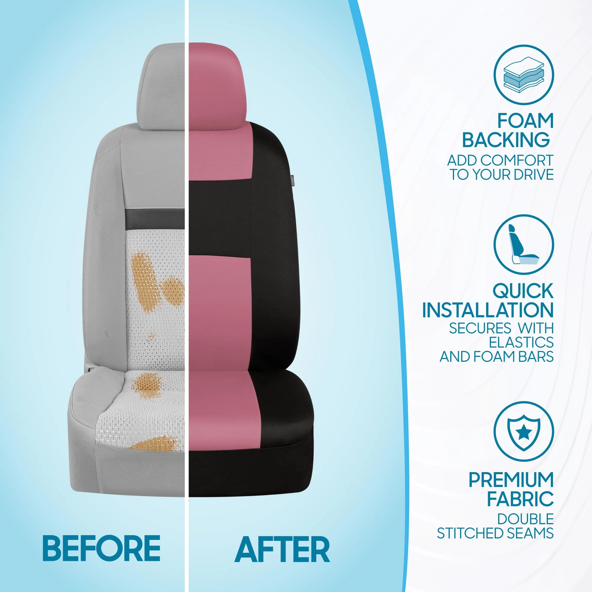 PolyPro Car Seat Covers - Solid Beige Universal Fit