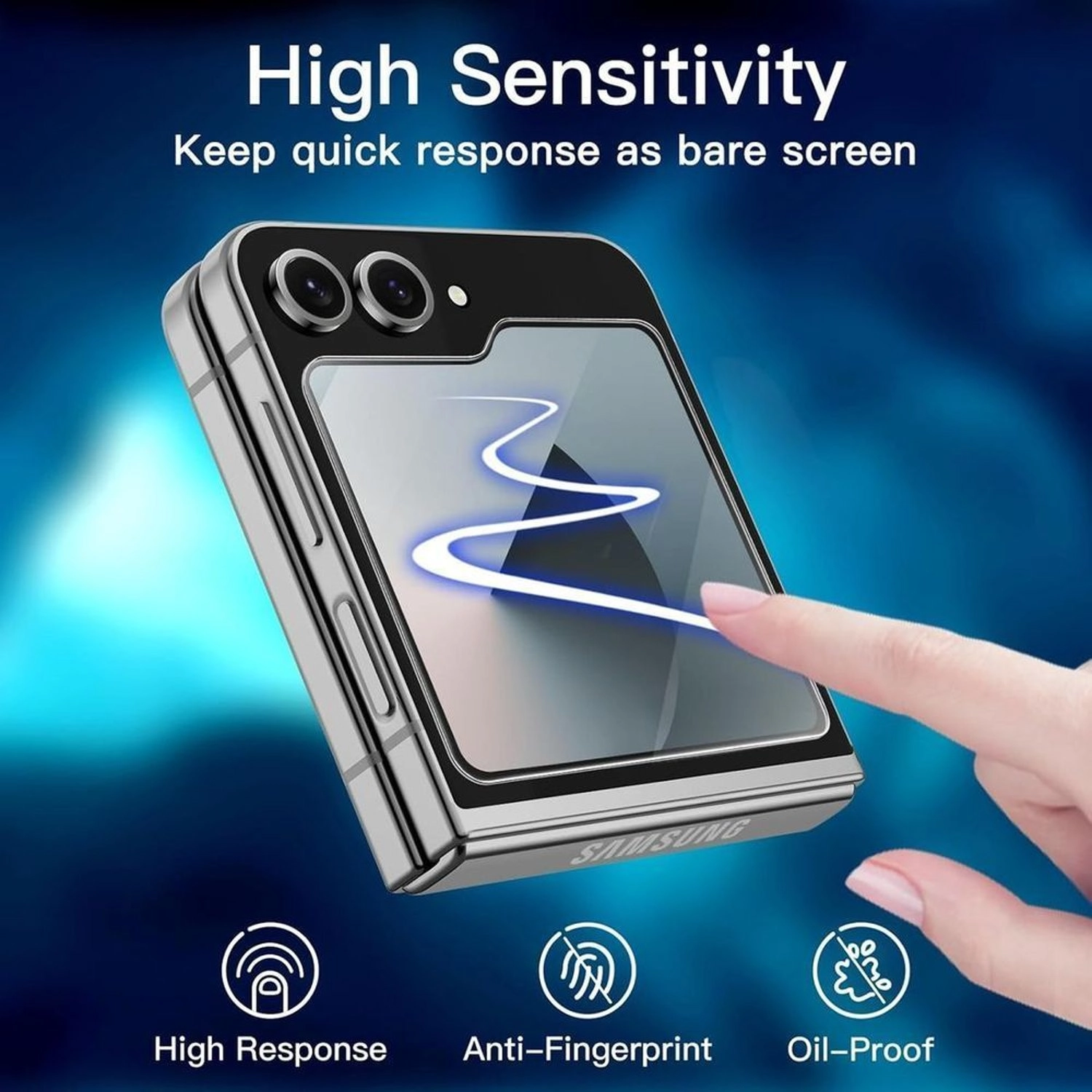 Clear Tempered Glass Screen Protector for Samsung Galaxy Z Flip 6