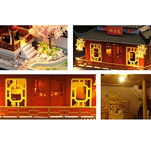 DIY Dollhouse Kit - 30x24.5x27.6 cm LED Light