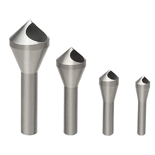 OCGIG Countersink Chamfer Tool - High Speed Steel HSS (4241) 4pcs 2-5mm,5-10mm, 10-15 mm, 15-20mm