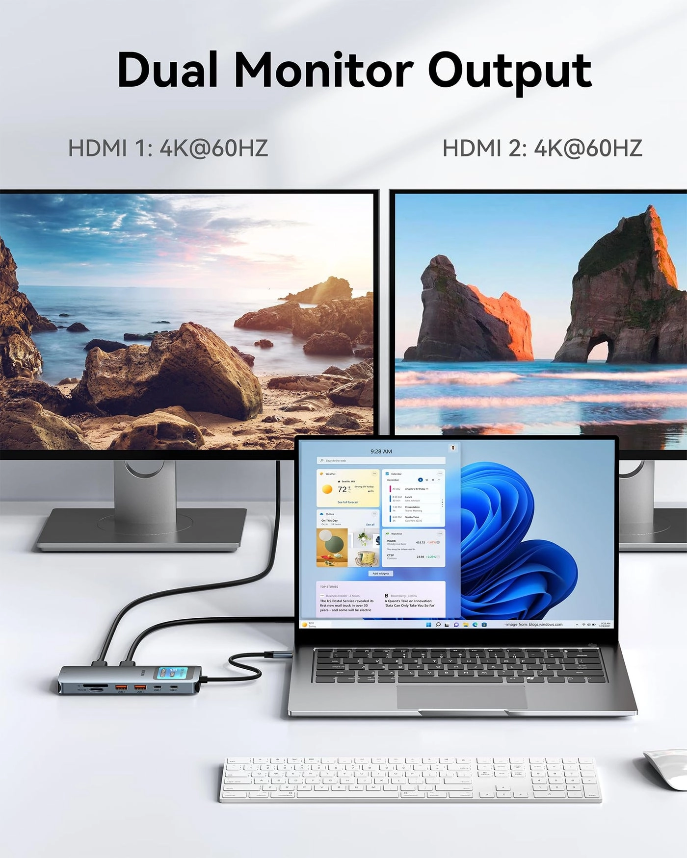 LED Docking Station - 12 in 1 USB C 8K@30Hz
