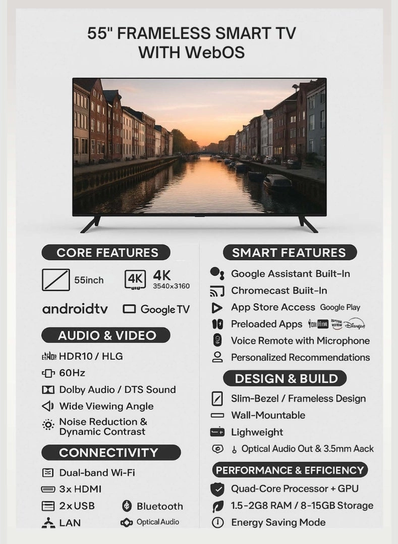 H2LED4K55WOX-TGL - 55-Inch