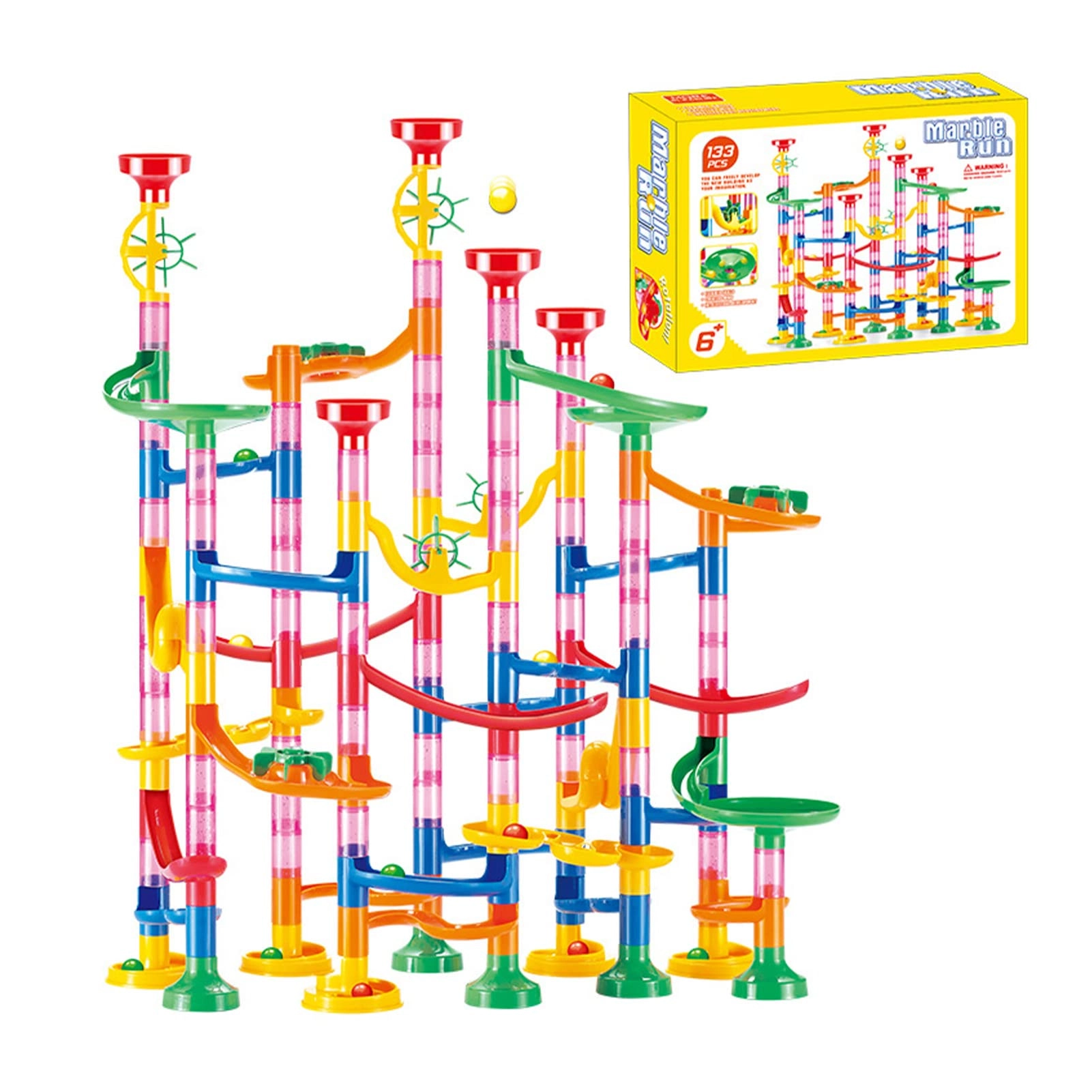 Zisemeil Marble Run Building Blocks - 133 pcs
