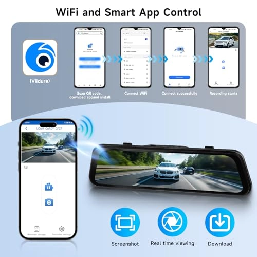 WiFi Mirror Dash Cam - 2K