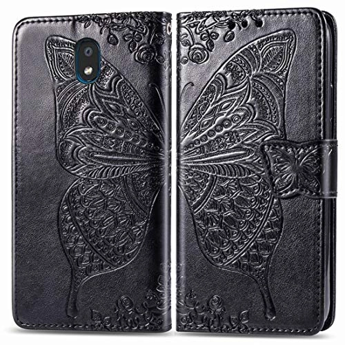 Butterfly Love Flower Embossed Horizontal Flip Leather Case for LG K30 2019