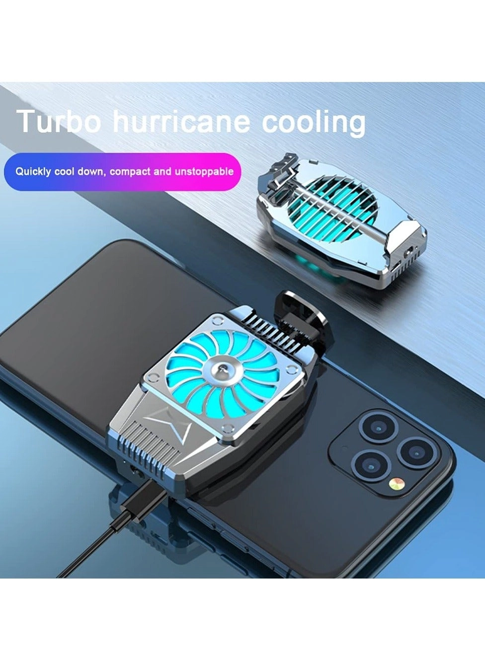 Universal Mini Mobile Phone Cooling Fan - 9-Blade USB Powered