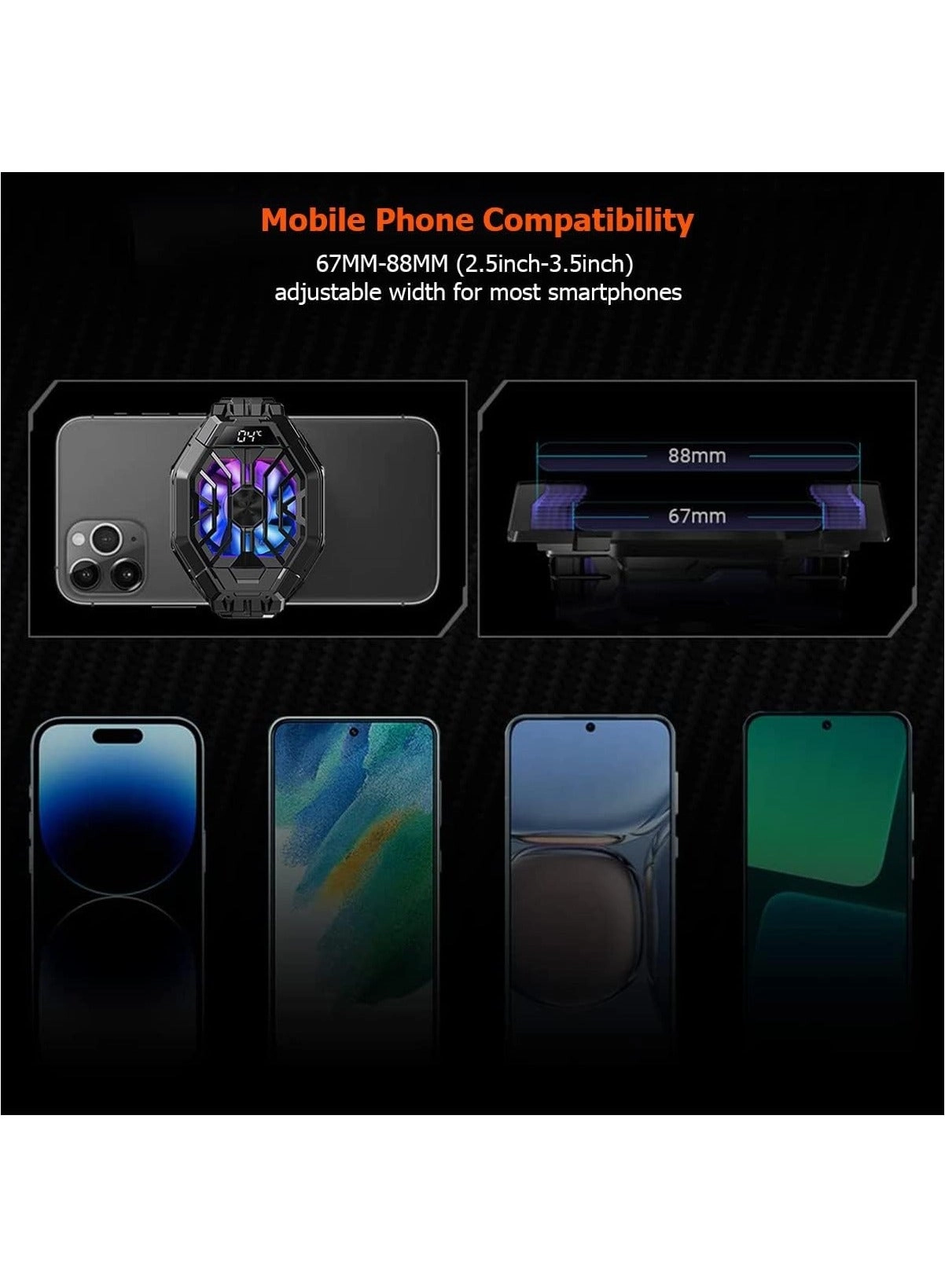Funcooler 2 Pro - Phone Cooler RGB Temperature Display