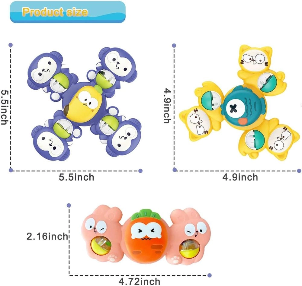 Baby Rattle Turnable - Suitable for 0 month and above 3 Pcs
