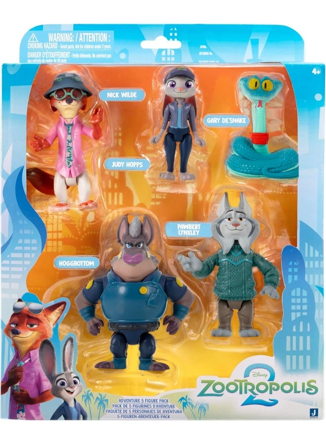 Judy Hopps + Nick Wilde + Gary De’Snake + Hoggbottom + Pawbert Lynxley - Zootropolis 2 - 5 pcs