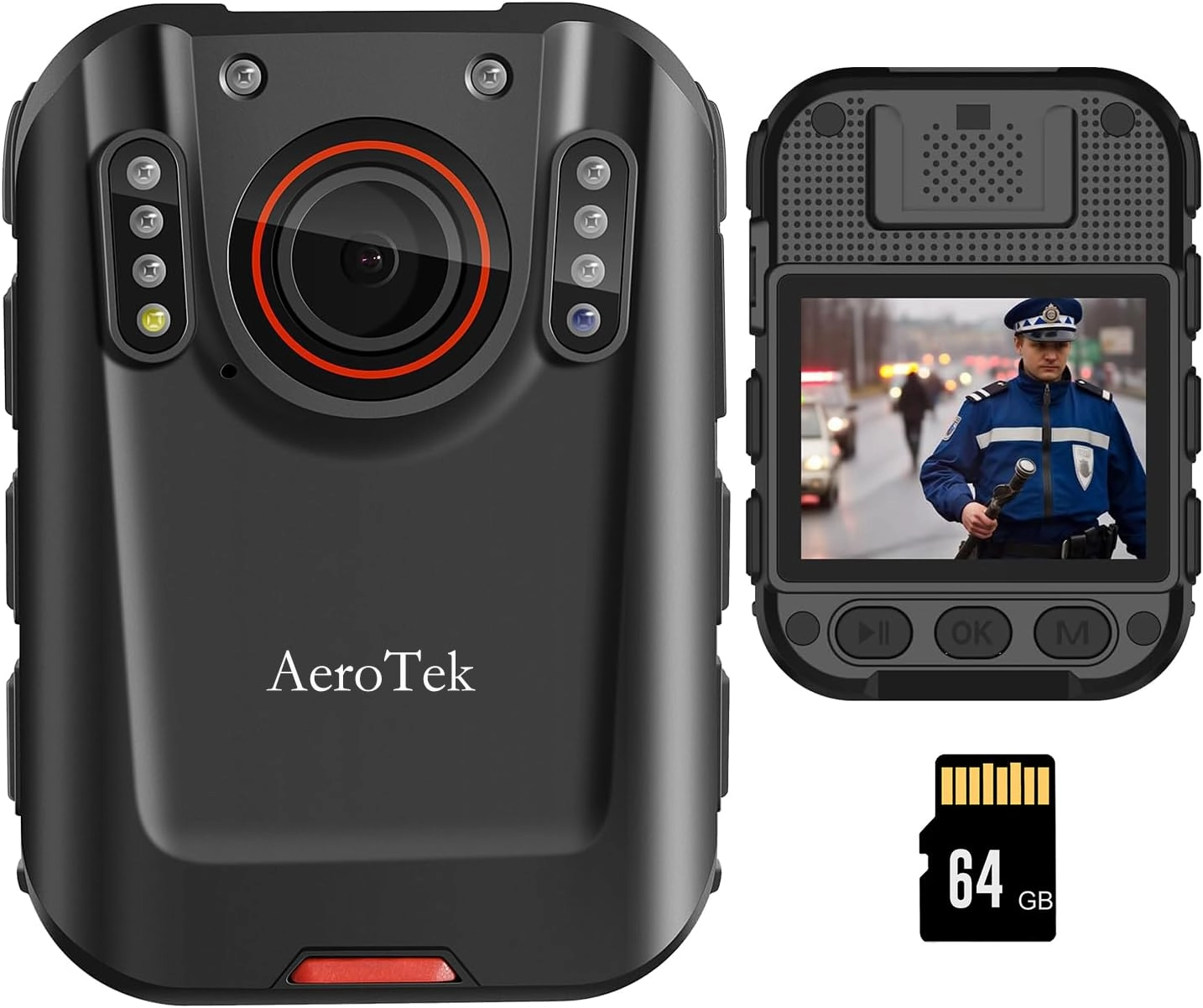 AeroTek Body Camera - 2K 64GB