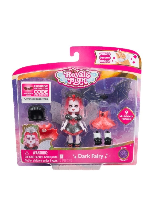 Jazwares Dark Fairy Doll Figure - 3-Inches Plastic Ages 5+