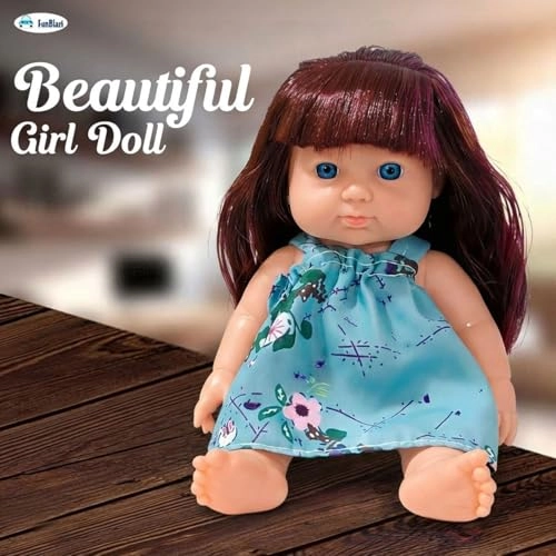 Beautiful Girl Doll - 17 cm Silicone White Dress