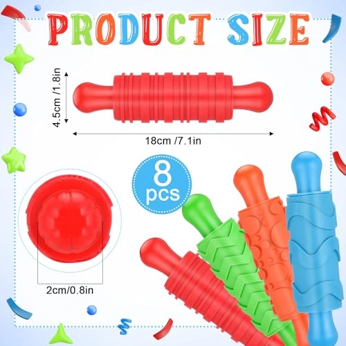 Clay Texture Roller - Rubber 8 Pcs