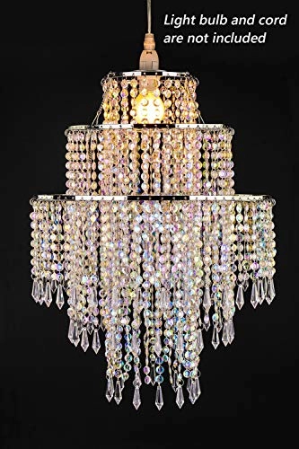 Chandelier Light Shade - 32 cm 3 Tiers Clear