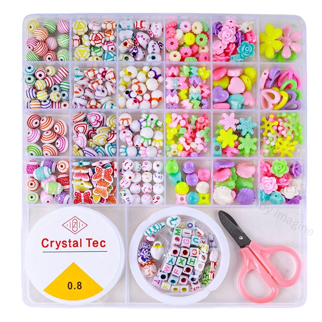 IN, Toy Imagine Beads Kit - DIY Bracelet Making Kit for Girls