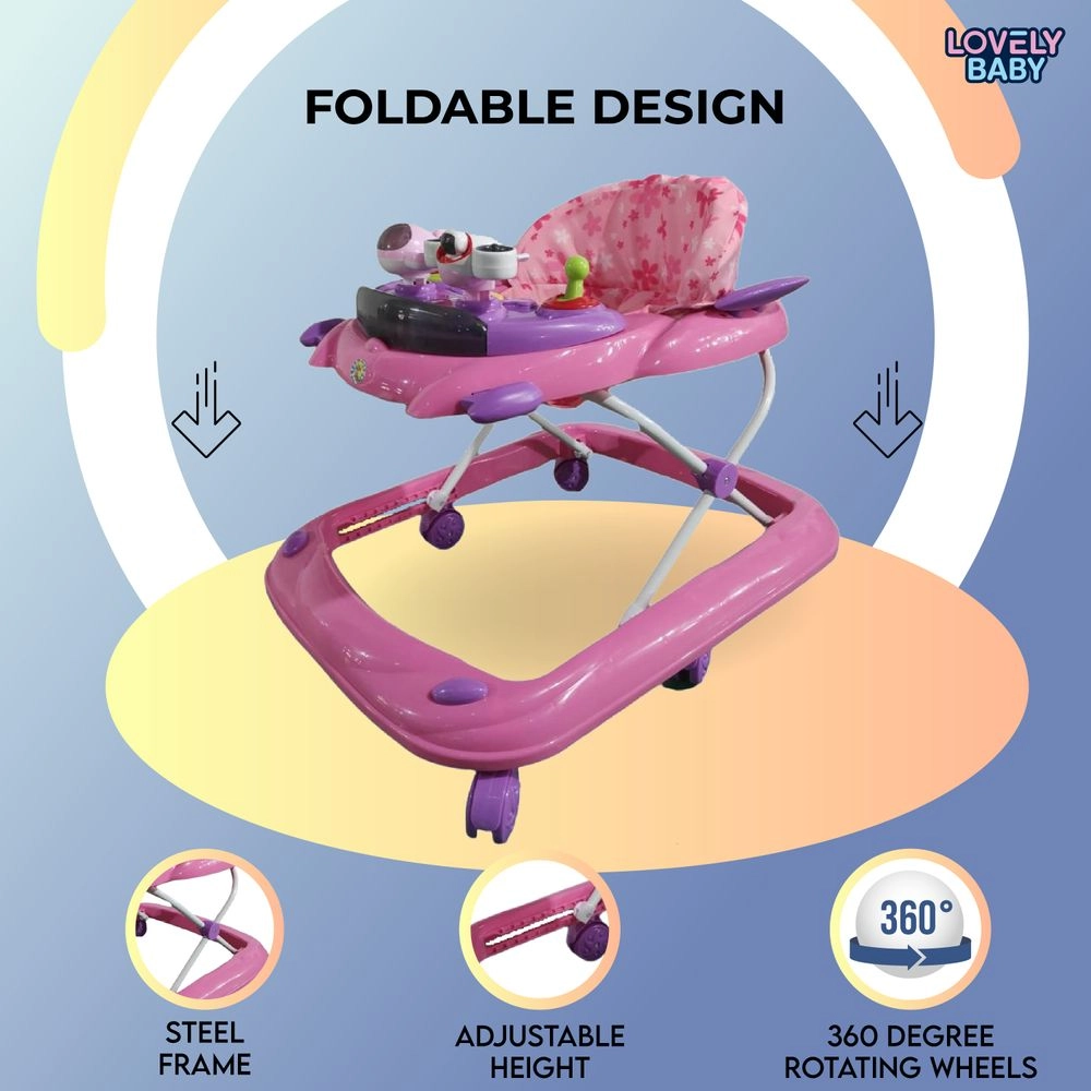 Cosmic Baby Walker - Foldable High back padded seat