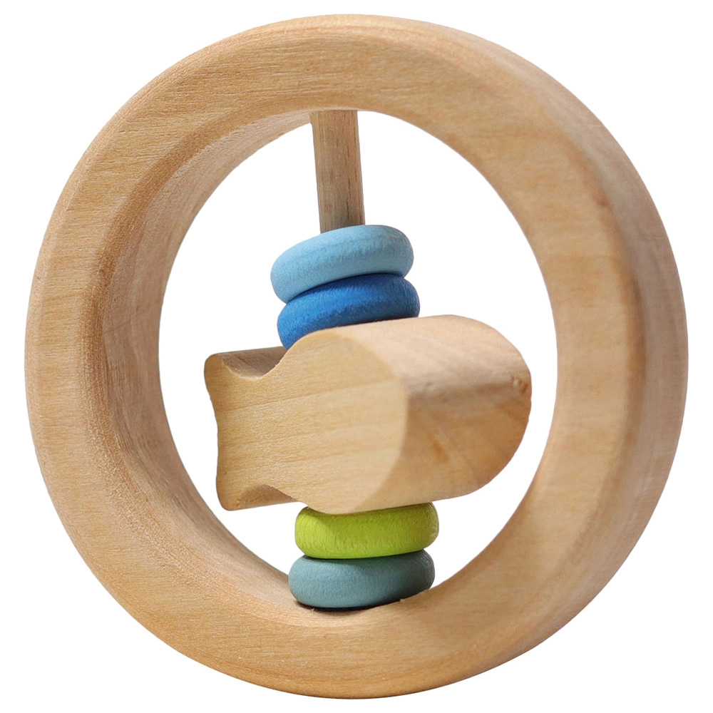 GRIMM’S Rattle Little Fish Zeppo - Suitable for 0 month and above alder and lime wood